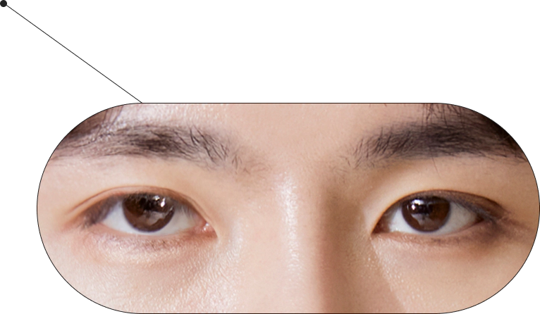 眼角整形后有神的男模特眼角图。