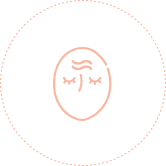 コラーゲン生成によるシワ改善のイメージ図。